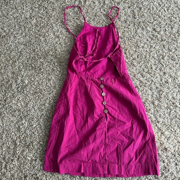 FREE PEOPLE 100% Cotton Tie Back Mini Dress - Picture 4 of 6